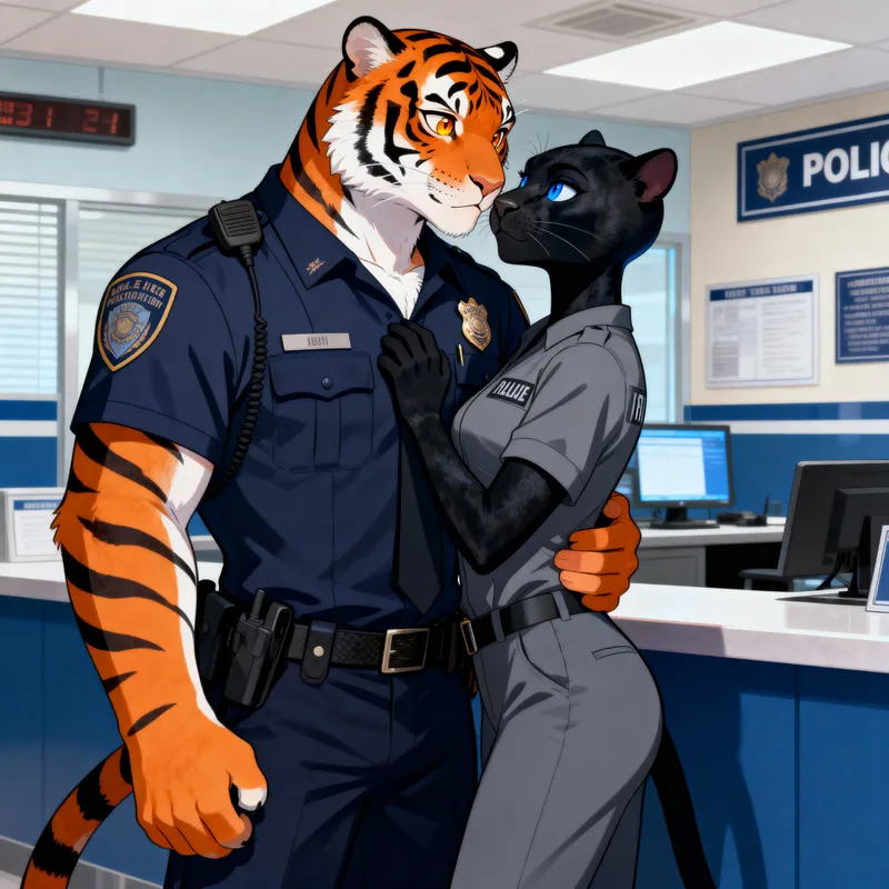 Bengal Tiger & Black Panther Fursona Love Story