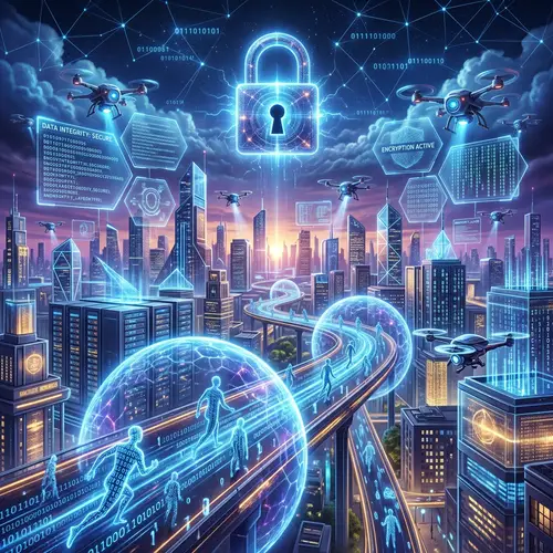 Future of Online Privacy: Surreal Digital Cityscape