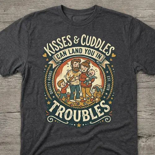 Kisses and Cuddles T-Shirt Design