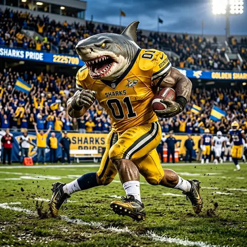 Aggressive Shark Mascot for Football Team