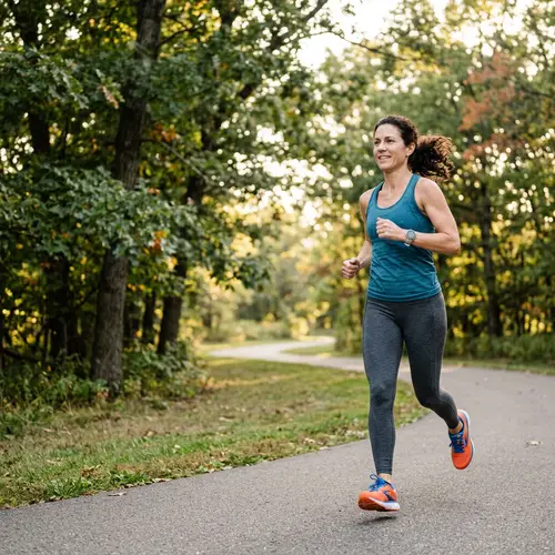 Jogging in Sportswear - Outdoor Fitness Activity