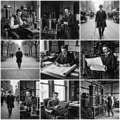 10 Captivating Photos of Nikola Tesla in Action