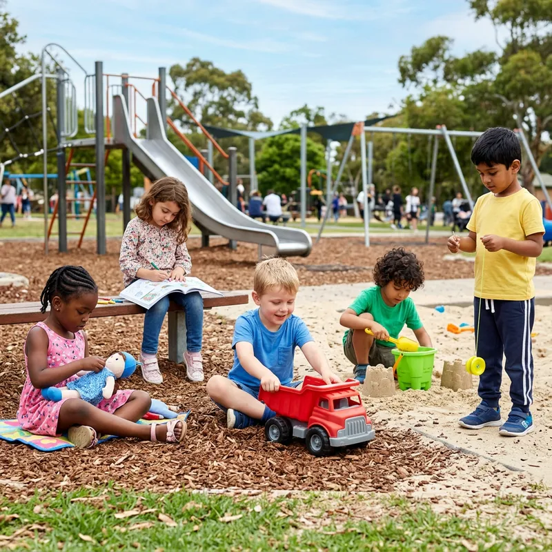 Children Not Sharing Toys: Playground Diversity
