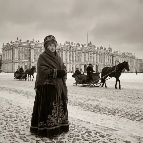 Chilly Winter Elegance in 19th Century Saint Petersburg