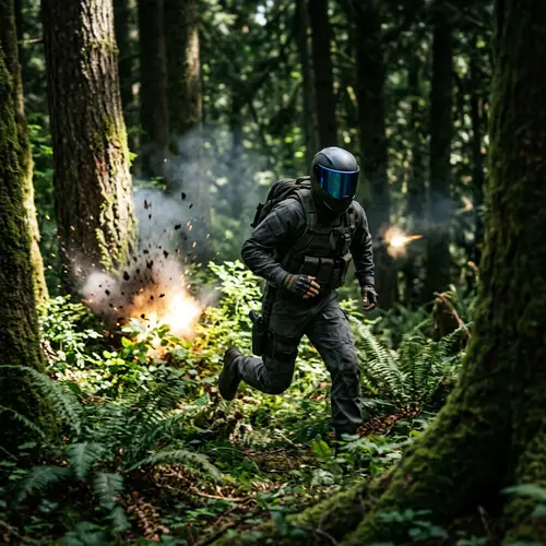 Intense Survival Game in Lush Forest - Thrilling Action