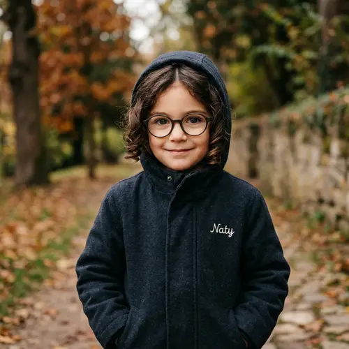 Cute Caucasian Boy with Dark Brown Eyes and Curly Hair