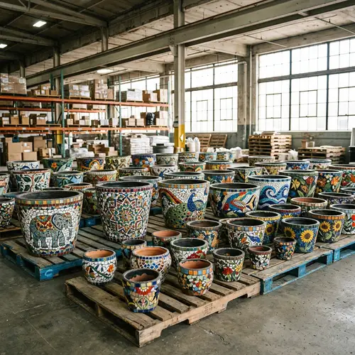 Colorful Wholesale Planters in Mosaic Style
