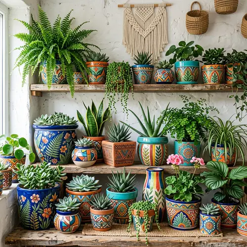 Bohemian Style Plant Pots Collection | Nature-Inspired Designs