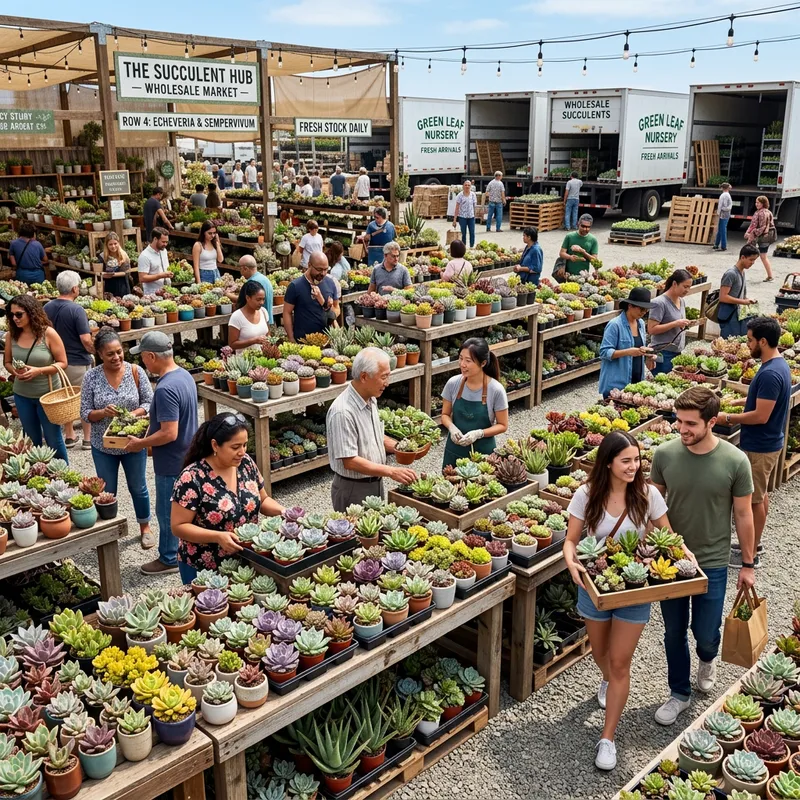 Wholesale Succulent Market: A Variety of Vibrant Plants