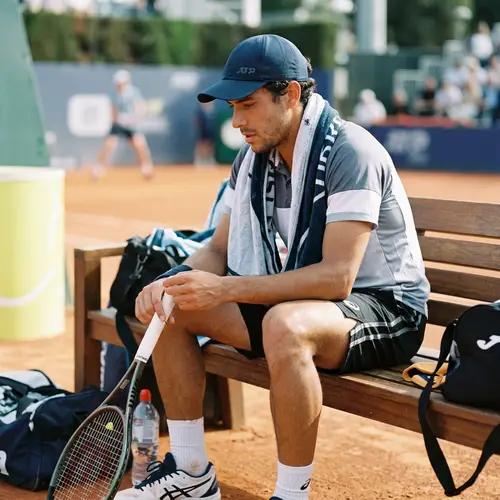 Hispanic Male Tennis Player Portrait