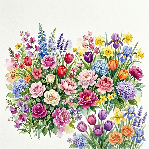 Celebrate Spring in Watercolor | Vibrant Garden Artwork