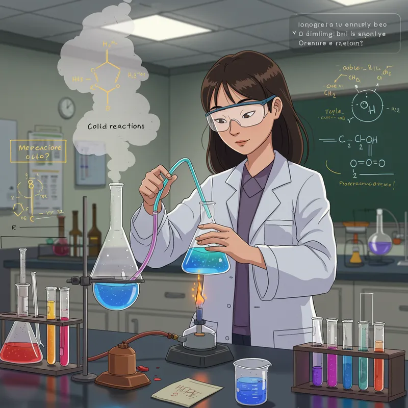 Animated Chemistry Experiment in School Lab