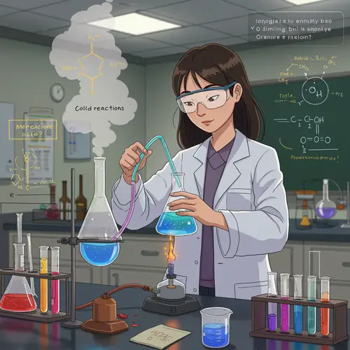 Animated Chemistry Experiment in School Lab