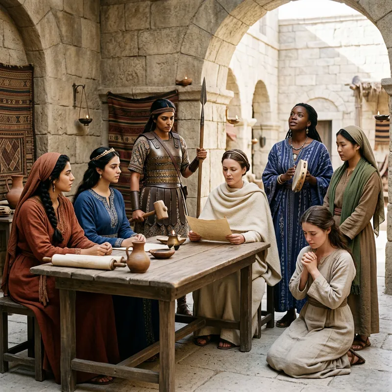 Powerful Young Biblical Women: Maria Magdalena, Reina Ester, Jael, Deborah, Miriam, Ana, Rut
