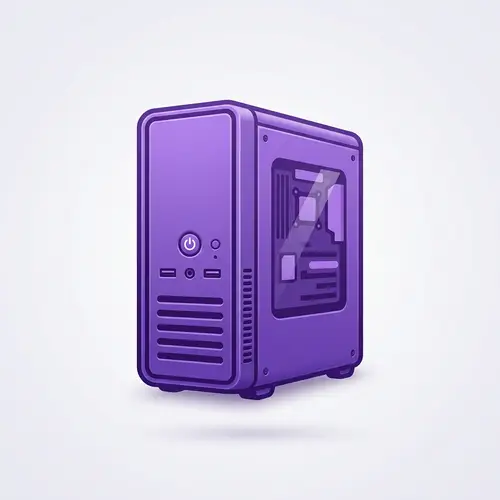 Purple Computer Case Icon | Sleek Design
