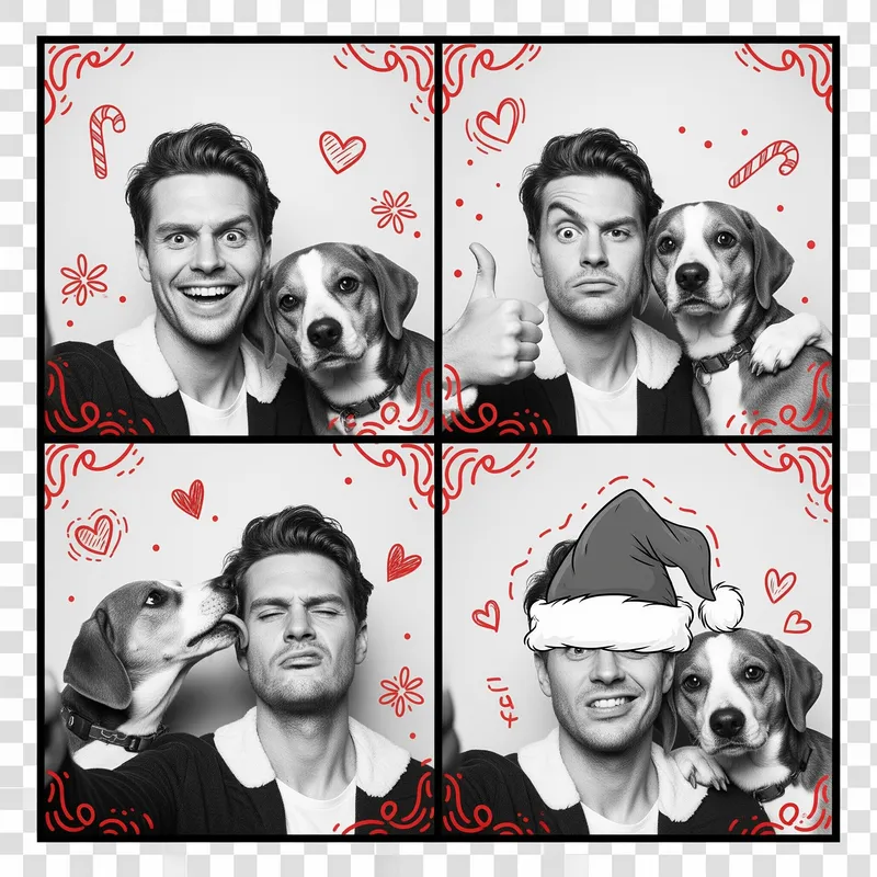 Silly Grinch Holiday Selfies Photo Booth Strip