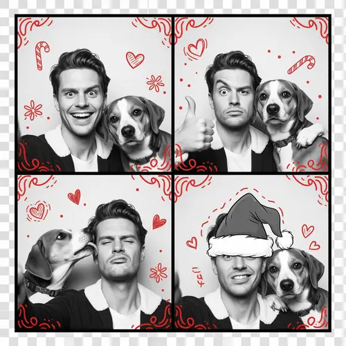 Silly Grinch Holiday Selfies Photo Booth Strip