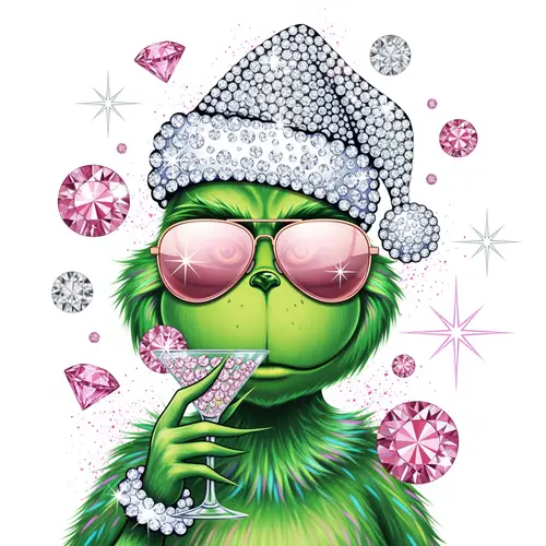 Blinged-Out Grinch: Luxury Style Redefined