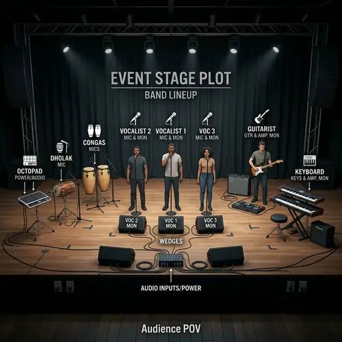 Stage Plot Design for Live Events | Band Setup Guide