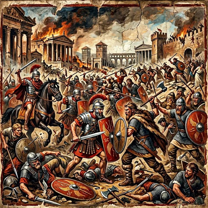 Chaotic Battle Scene: Crisis of the Third Century in Ancient Rome Chaotic Battle Scene: Crisis of the Third Century in Ancient Rome
