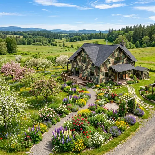 Spacious Camo House with Flower Gardens