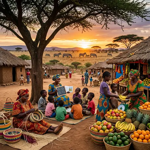 Empowering African Women: Basket Weaving, Teaching, Fruit Selling