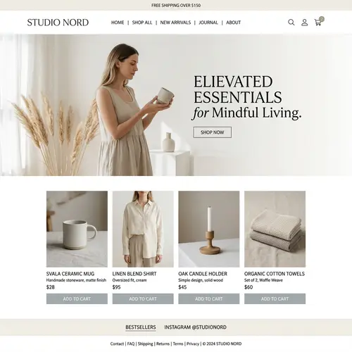 Shop Minimalist Online Store for Stylish Products