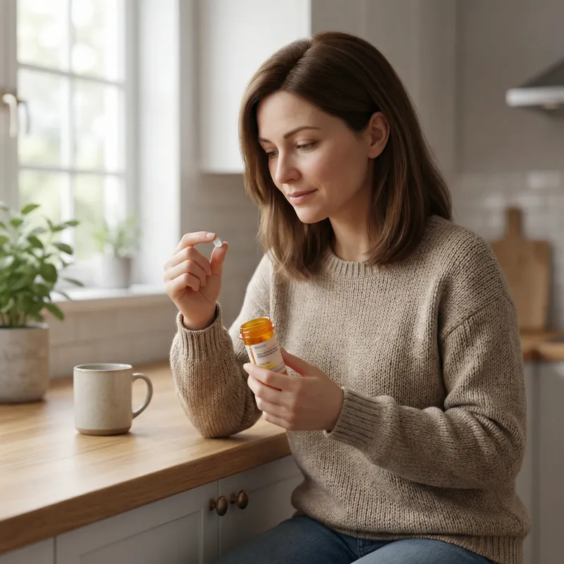 3D Ultra Realistic Woman Popping Pill Scene