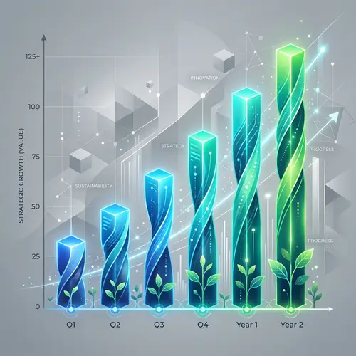 Strategic Growth with Modern Flair - Digital Bar Chart