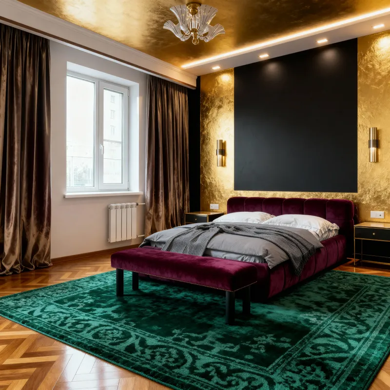 Luxurious Photorealistic Bedroom Interior Design