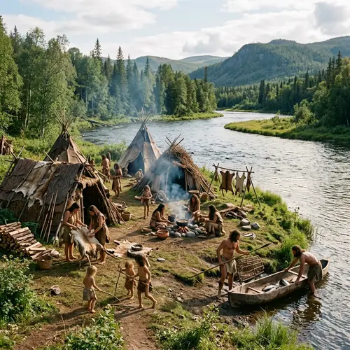 Hunter Gatherers Settling by the River