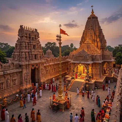 Ancient Hindu Temple 'Ram Mandir' with Elaborate Carvings