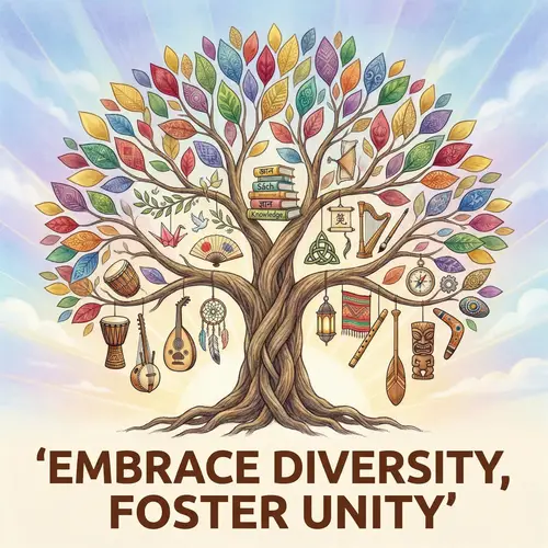 Embrace Diversity, Foster Unity - Cultural Diversity Poster