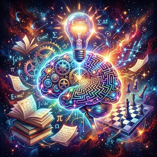 Smartness Illustrated: Vibrant Imagery of Intellectual Prowess