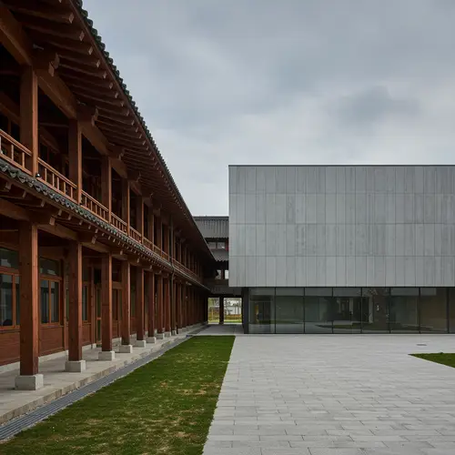 Contrasting Architectural Styles in One Building