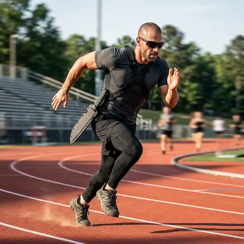 Blade | Wesley Snipes Sprinting on Running Track
