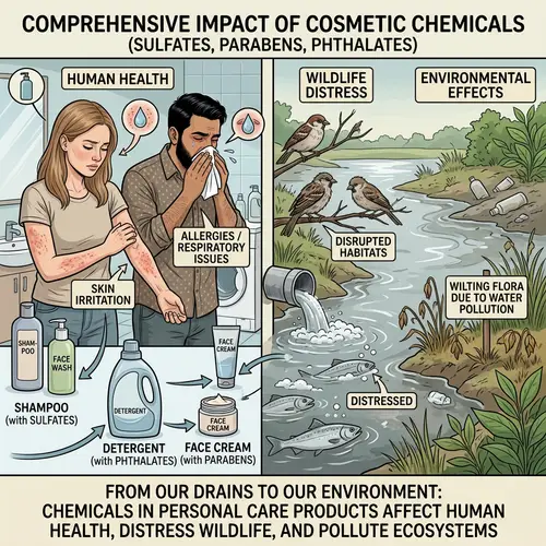 Impact of Harmful Chemicals in Cosmetics on Health, Animals & Environment