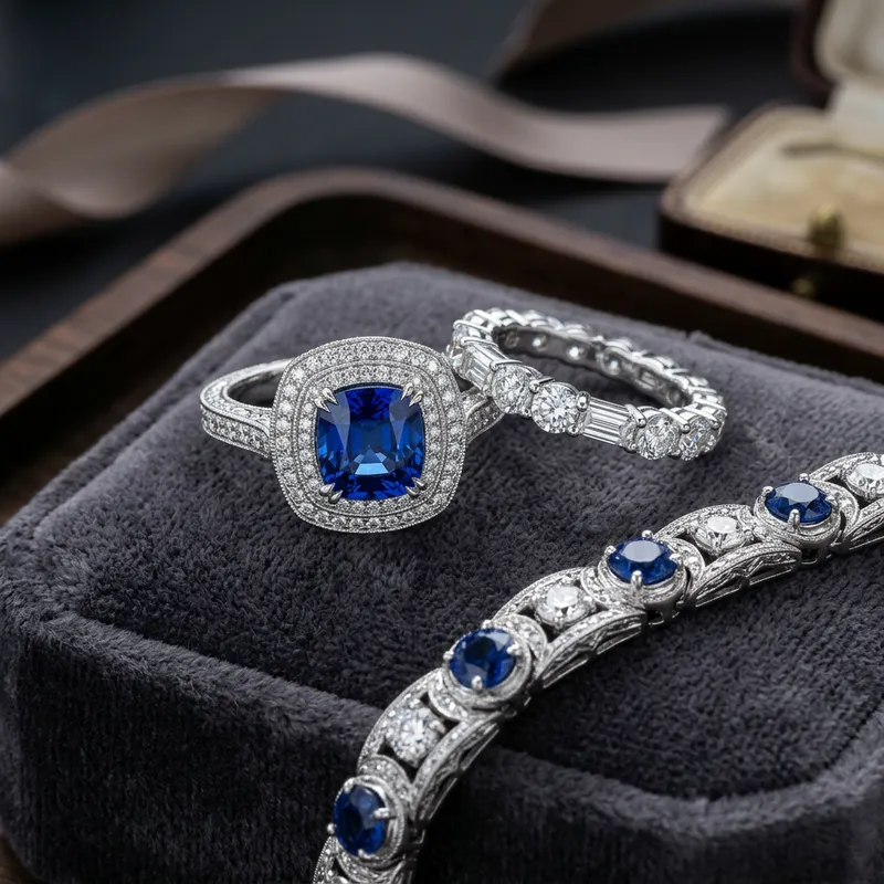 Exquisite Gold Ring with 14 Baguettes in Modern Design Exquisite Gold Ring with 14 Baguettes in Modern Design