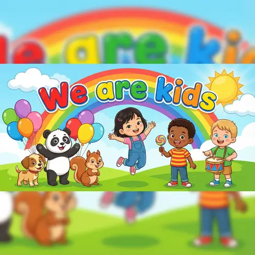 Vibrant YouTube Banner for Kids Channel | 'We are kids'