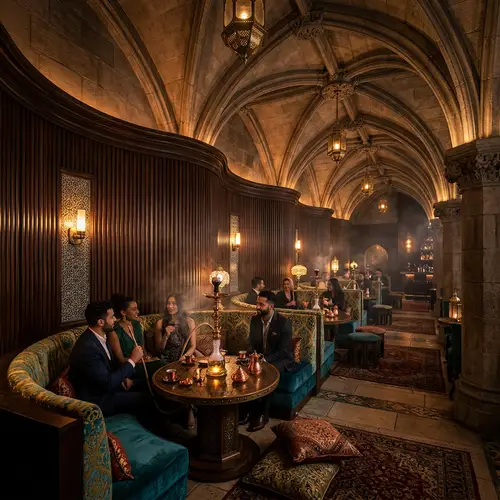Luxurious Hookah Lounge with Central Asian Inspiration