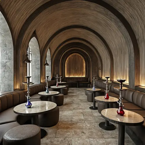 Luxurious Hookah Lounge with Central Asian Inspiration
