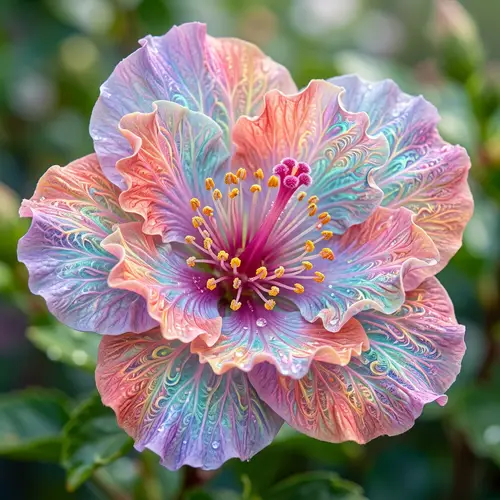 Radiant Colorful Bloom Close-up | Generative AI Artwork