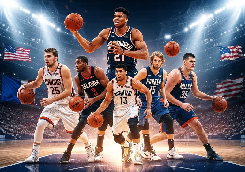 Epic NBA European Stars in Action | Digital Artwork Epic NBA European Stars in Action | Digital Artwork