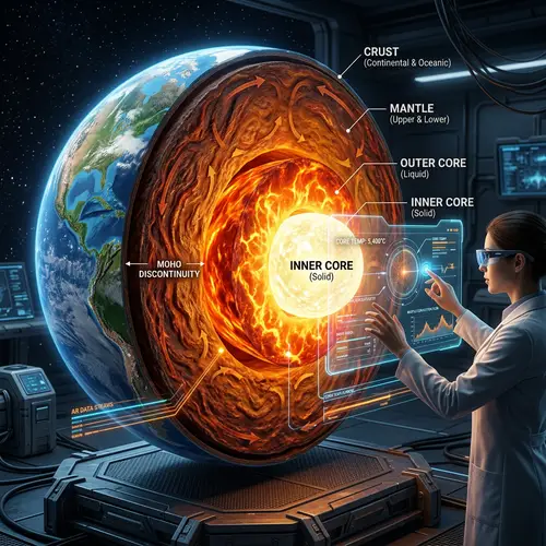 Internal Structure of Earth in Augmented Reality | 3D Representation