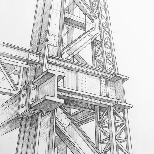 Steel Structure Drawing - Modern Architectural Design