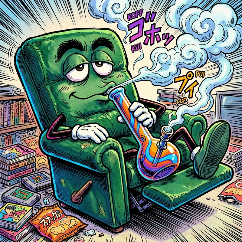 Reclining Chair Bong in Dragon Ball Z Style