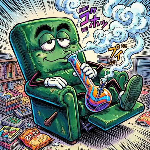 Reclining Chair Bong in Dragon Ball Z Style