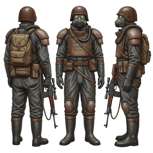 Metro 2033 Character Concept Art | Old Illustration Style