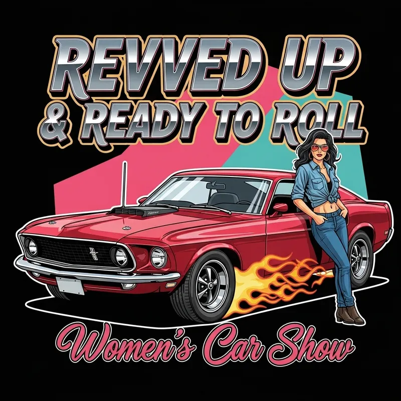 Women's Car Show T-Shirt Design