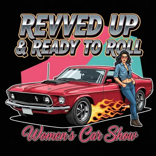 Women's Car Show T-Shirt Design